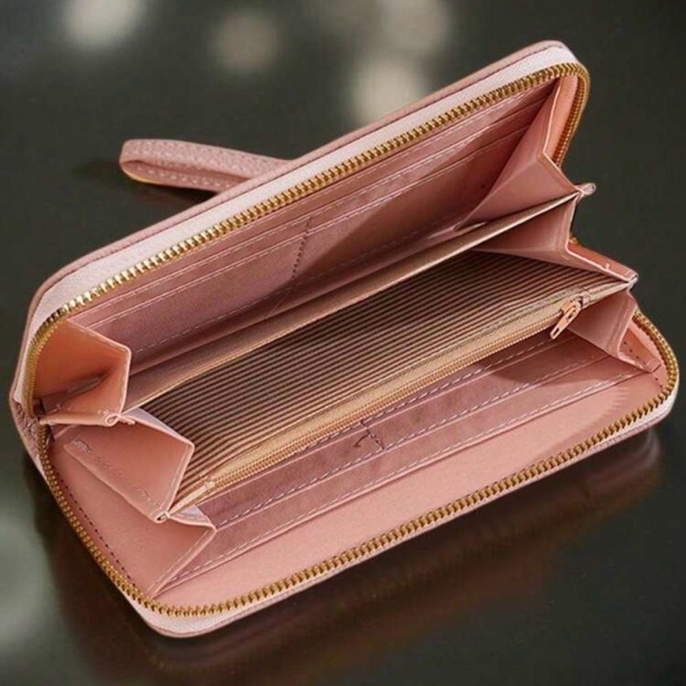 1 Stitch Zip Around Wallet Wristlet - Pick 1 - Picture 5 of 10